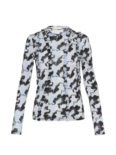 Ulla Johnson Clover Ruffled Long-sleeve Top In Multi