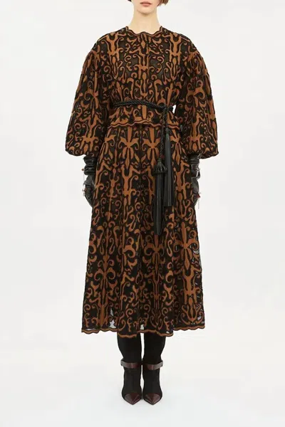 Ulla Johnson Coletta Applique Jacket In Saffron In Brown