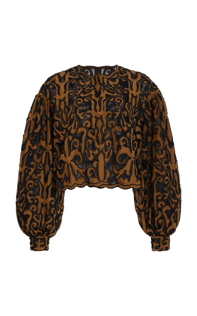 Ulla Johnson Coletta Appliqued Jacket In Multi