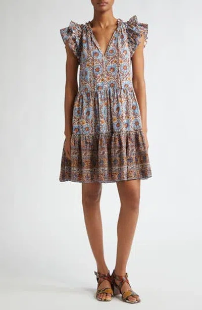 Ulla Johnson Coletta Print Shift Dress In Caspia