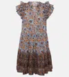 ULLA JOHNSON COLETTA RUFFLED COTTON-BLEND MINIDRESS