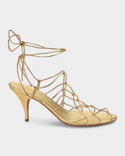 Ulla Johnson Colette 75mm Strappy Sandals In Gold