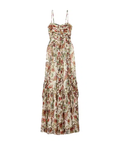 Ulla Johnson Colette Ruffled Floral-print Silk-crepon Gown In Multi