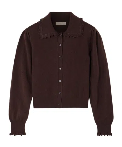 Ulla Johnson Collared Cashmere Cardigan In Green