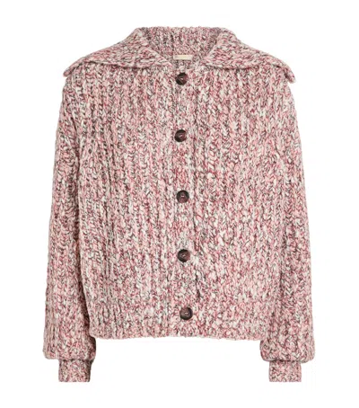 Ulla Johnson Collared Louise Cardigan In Green