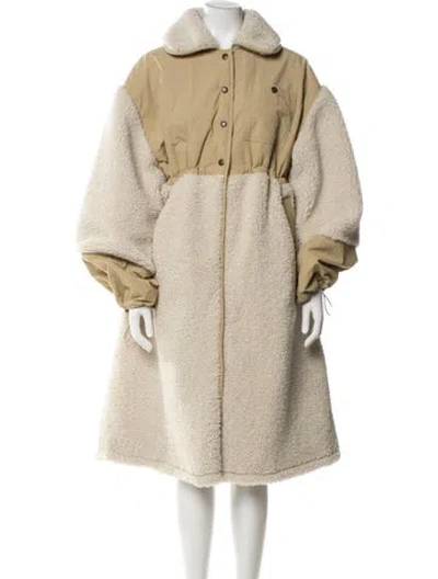 Pre-owned Ulla Johnson Colorblock Pattern Coat In Neutral