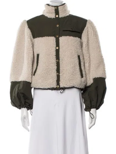 Pre-owned Ulla Johnson Colorblock Pattern Coat In Neutrals