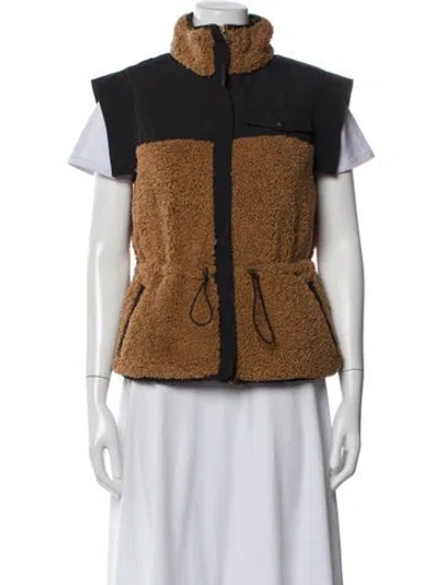 Pre-owned Ulla Johnson Colorblock Pattern Vest In Brown
