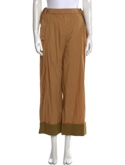 Pre-owned Ulla Johnson Colorblock Pattern Wide Leg Pants W/ Tags In Neutral