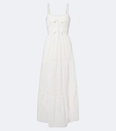 Ulla Johnson Constance Broderie Anglaise Midi Dress In White