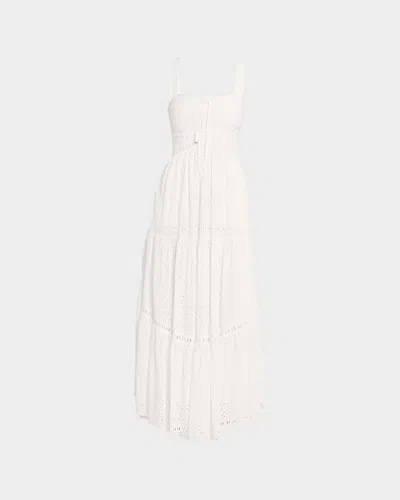 Ulla Johnson Constance Sleeveless Cotton Eyelet Maxi Dress In Orange