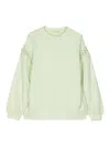 Ulla Johnson Cori Lace-up Detail Sweatshirt In Green