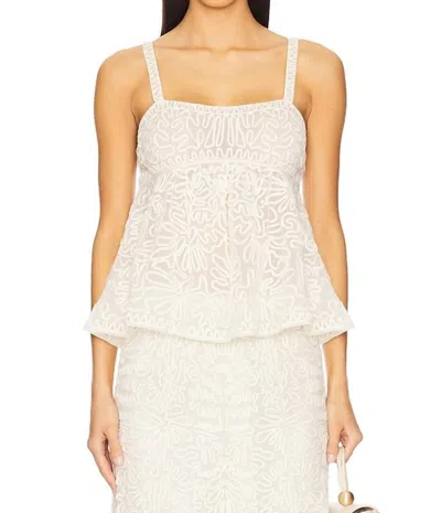 Ulla Johnson Corinne Crop Top In Ivory In White
