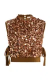 Ulla Johnson Cosima Embroidered Cashmere Vest In Bronze