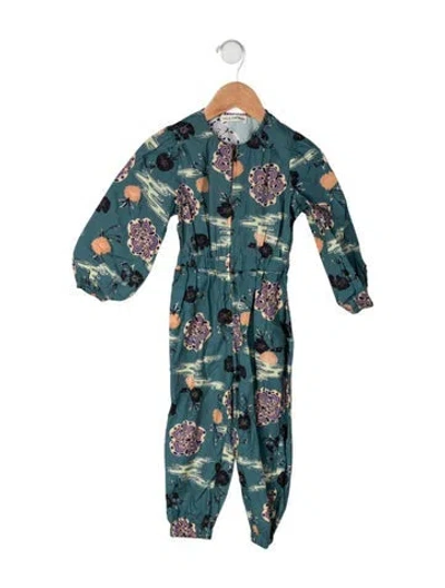 Pre-owned Ulla Johnson Babies' Cotton All Over Print Jumpsuit In Green