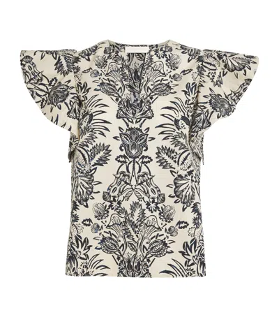 Ulla Johnson Cotton Severine Blouse In Multi