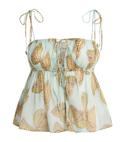 Ulla Johnson Cotton Tallulah Cami Top In Blue