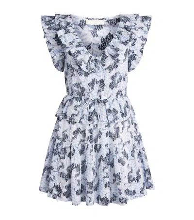 Ulla Johnson Cotton-blend Celie Mini Dress In Blue