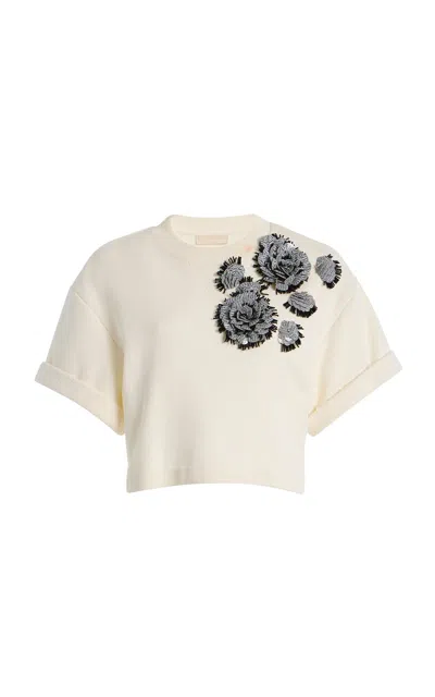 Ulla Johnson Cove Embroidered Cotton Top In White