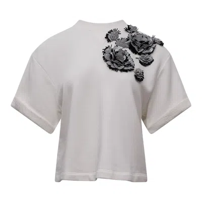 Ulla Johnson Cove Top With Embroidery In Gray