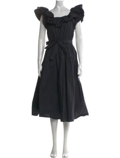 Pre-owned Ulla Johnson Cowl Neck Long Dress In Black