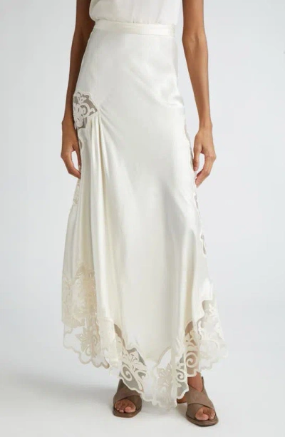 Ulla Johnson Cressida Lace Midi Skirt In White