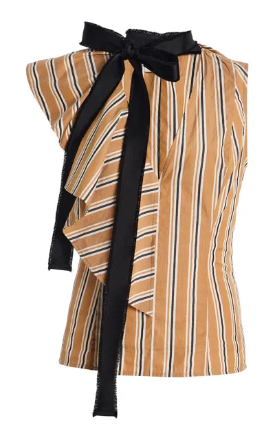 Ulla Johnson Cressida Tie-detailed Cotton Top In Multi