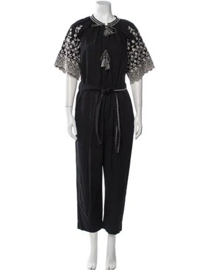 Pre-owned Ulla Johnson Crew Neck Jumpsuit In Black