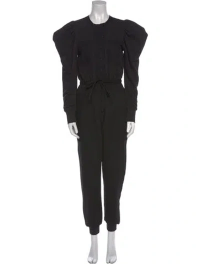 Pre-owned Ulla Johnson Crew Neck Jumpsuit In Black