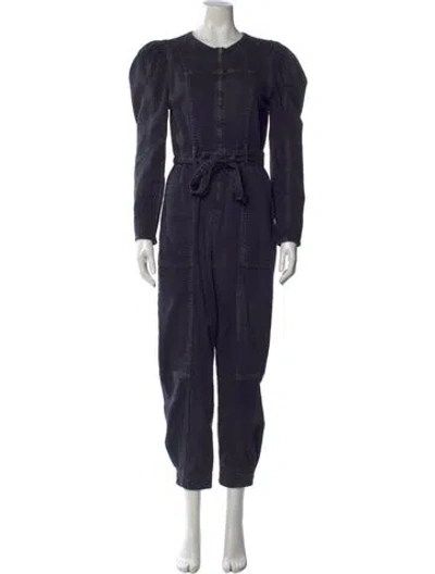 Pre-owned Ulla Johnson Crew Neck Jumpsuit In Black