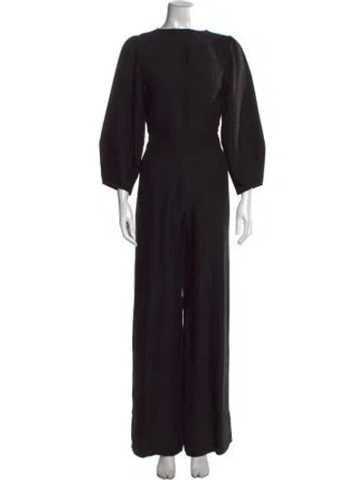 Pre-owned Ulla Johnson Crew Neck Jumpsuit In Black