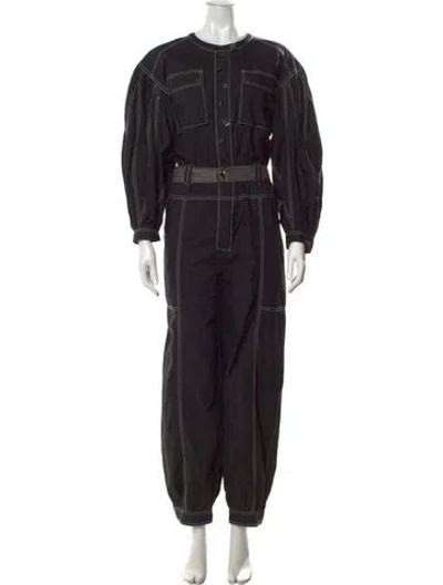 Pre-owned Ulla Johnson Crew Neck Jumpsuit In Black