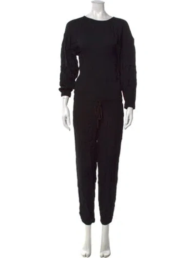 Pre-owned Ulla Johnson Crew Neck Jumpsuit In Black