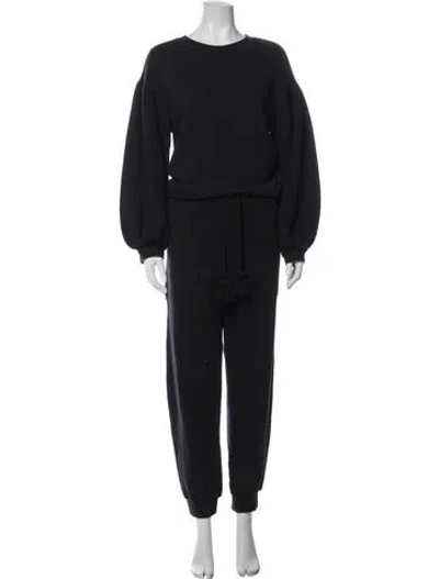 Pre-owned Ulla Johnson Crew Neck Jumpsuit In Black