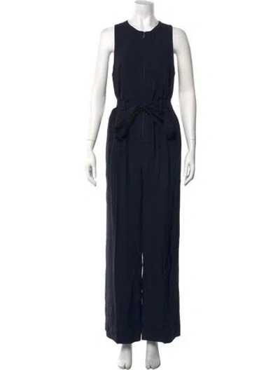 Pre-owned Ulla Johnson Crew Neck Jumpsuit In Blue