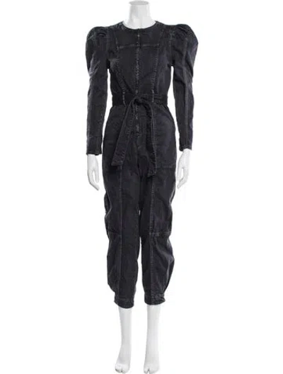 Pre-owned Ulla Johnson Crew Neck Jumpsuit In Blue