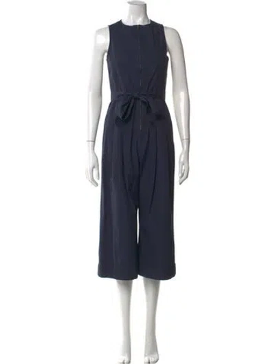 Pre-owned Ulla Johnson Crew Neck Jumpsuit In Blue
