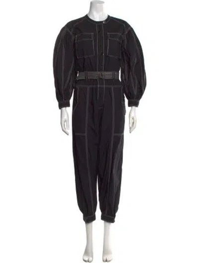 Pre-owned Ulla Johnson Crew Neck Jumpsuit In Blue