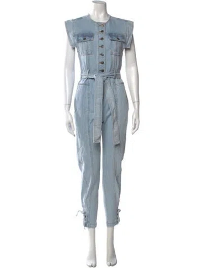 Pre-owned Ulla Johnson Crew Neck Jumpsuit In Blue