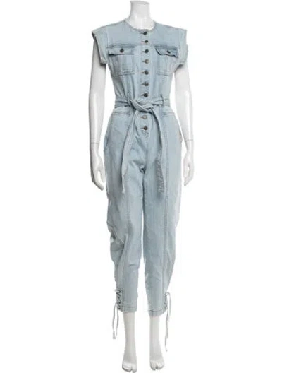 Pre-owned Ulla Johnson Crew Neck Jumpsuit In Blue