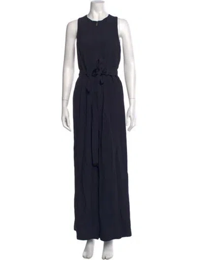 Pre-owned Ulla Johnson Crew Neck Jumpsuit In Blue