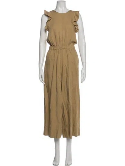 Pre-owned Ulla Johnson Crew Neck Jumpsuit In Brown