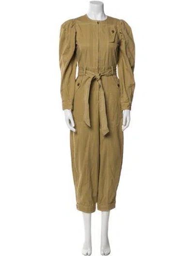 Pre-owned Ulla Johnson Crew Neck Jumpsuit In Brown