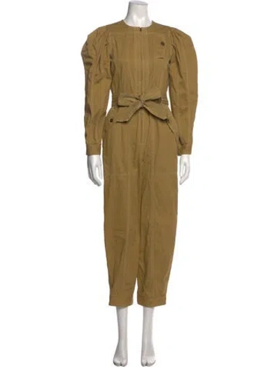 Pre-owned Ulla Johnson Crew Neck Jumpsuit In Brown