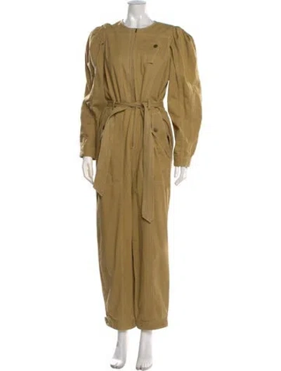 Pre-owned Ulla Johnson Crew Neck Jumpsuit In Brown