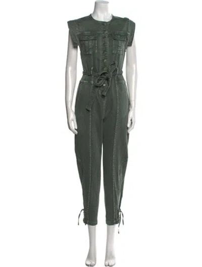 Pre-owned Ulla Johnson Crew Neck Jumpsuit In Green