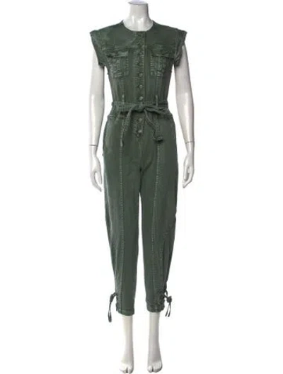 Pre-owned Ulla Johnson Crew Neck Jumpsuit In Green