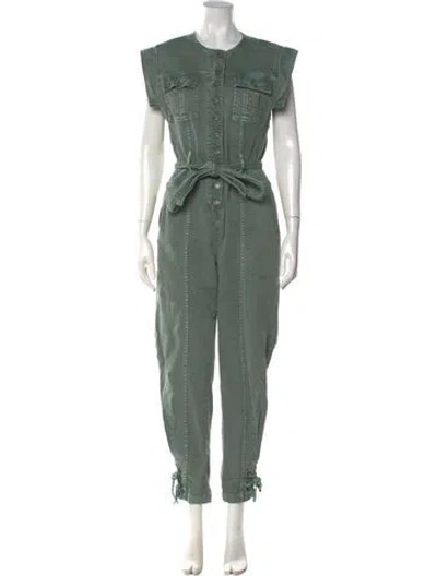 Pre-owned Ulla Johnson Crew Neck Jumpsuit In Green