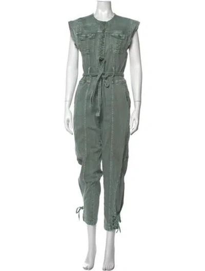 Pre-owned Ulla Johnson Crew Neck Jumpsuit In Green