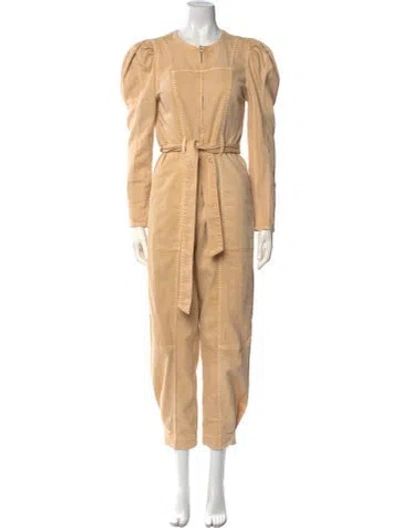 Pre-owned Ulla Johnson Crew Neck Jumpsuit In Neutral